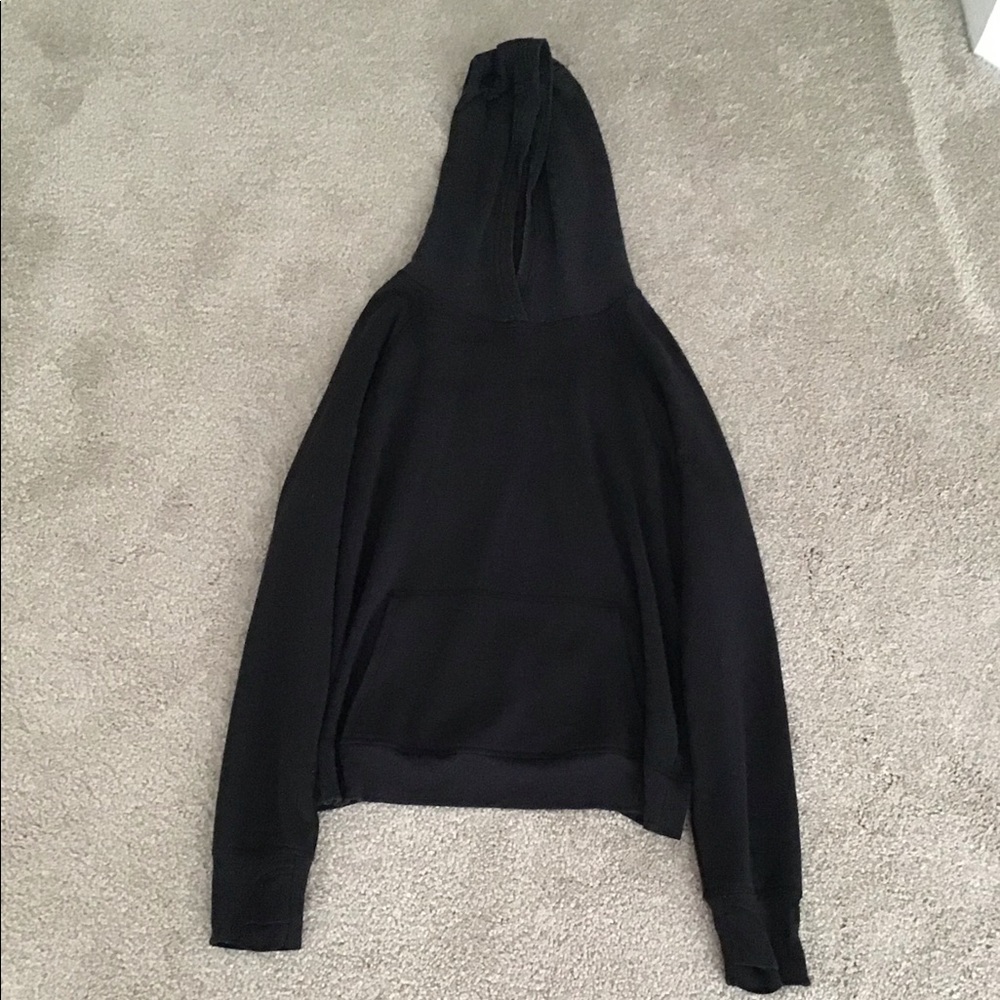 athleta girl black long sleeve sweatshirt